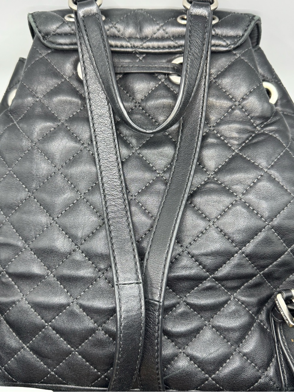 Michael Kors Cheyenne Quilted Drawstring Leather Backpack - Picture 10 of 14